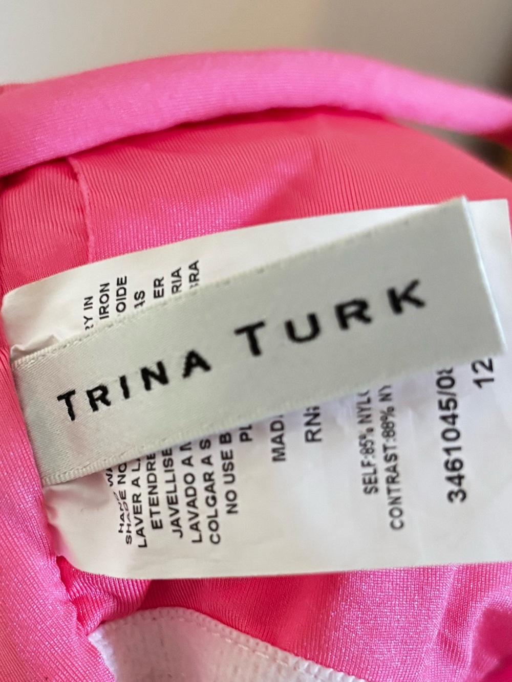 Trina Turk Standard Sun Opal Ombre One Piece Swimsuit Size 12 - Picture 2 of 7